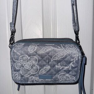 Vera Bradley Gray Floral Crossbody Bag